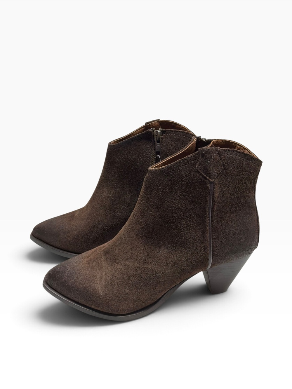 Frye June Brown Suede Women’s Ankle Booties NWOT